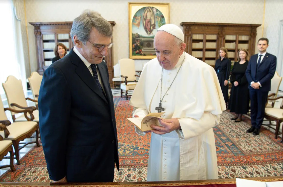 Pope Francis meets with David Sassoli, president of the European Parliament, June 25, 2021.?w=200&h=150